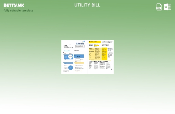 Модерен стил Обединетото Кралство Британска сметка за комунални услуги за гас (с